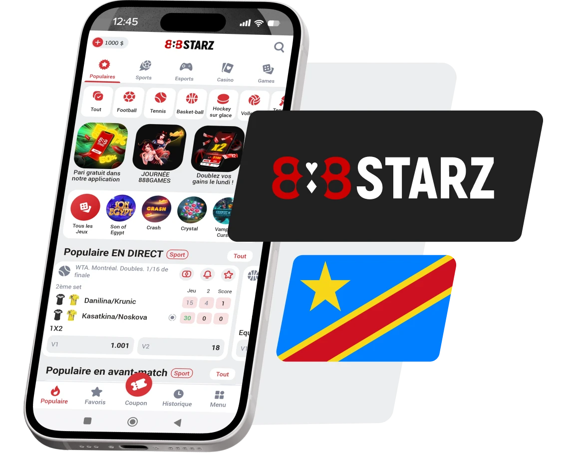 Télécharger l'application 888Starz APK en RDC